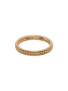 Le Gramme Double Layer Guilloché Ring - Gold