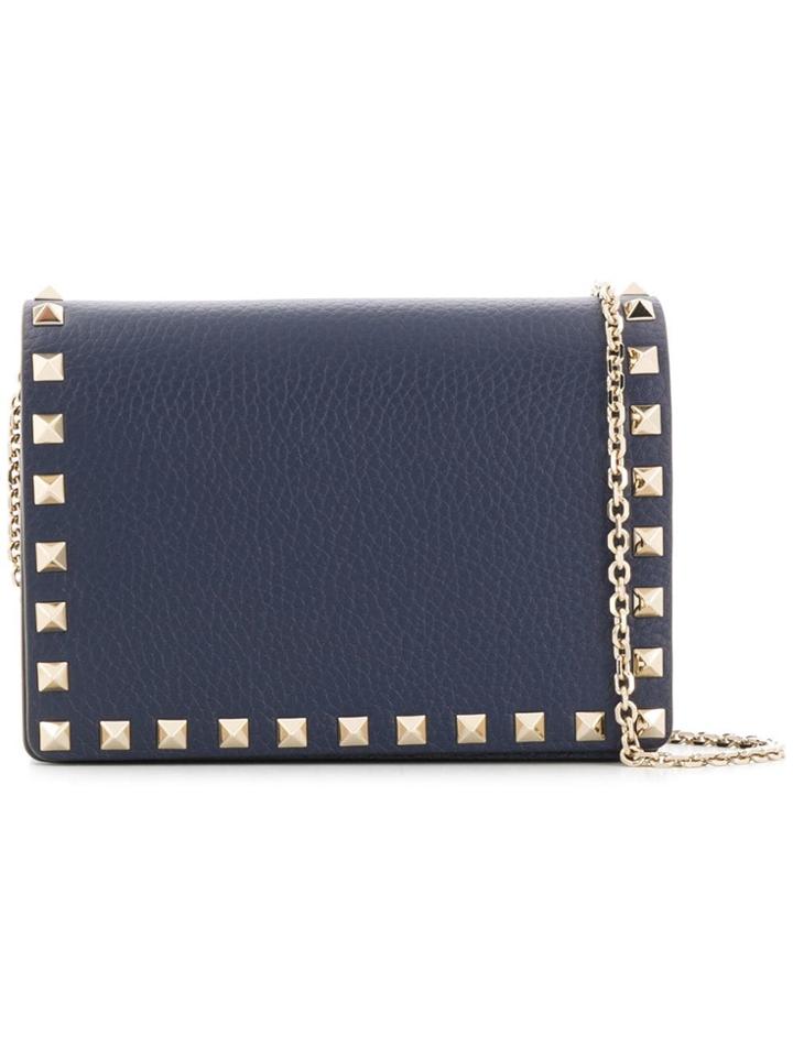 Valentino Valentino Garavani Rockstud Wallet On Chain - Blue