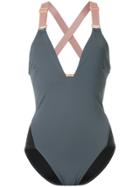 Ginger & Smart Cross Strap Swimsuit - Grey