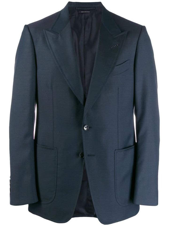 Tom Ford Shelton Peak Collar Blazer - Blue