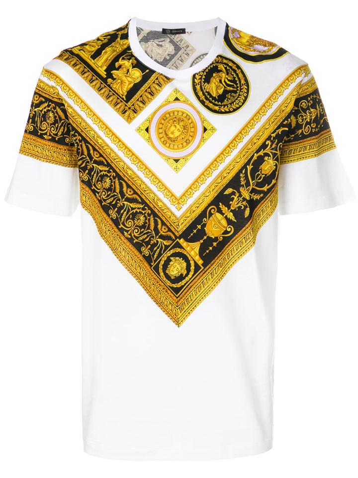Versace Baroque Print T-shirt - White