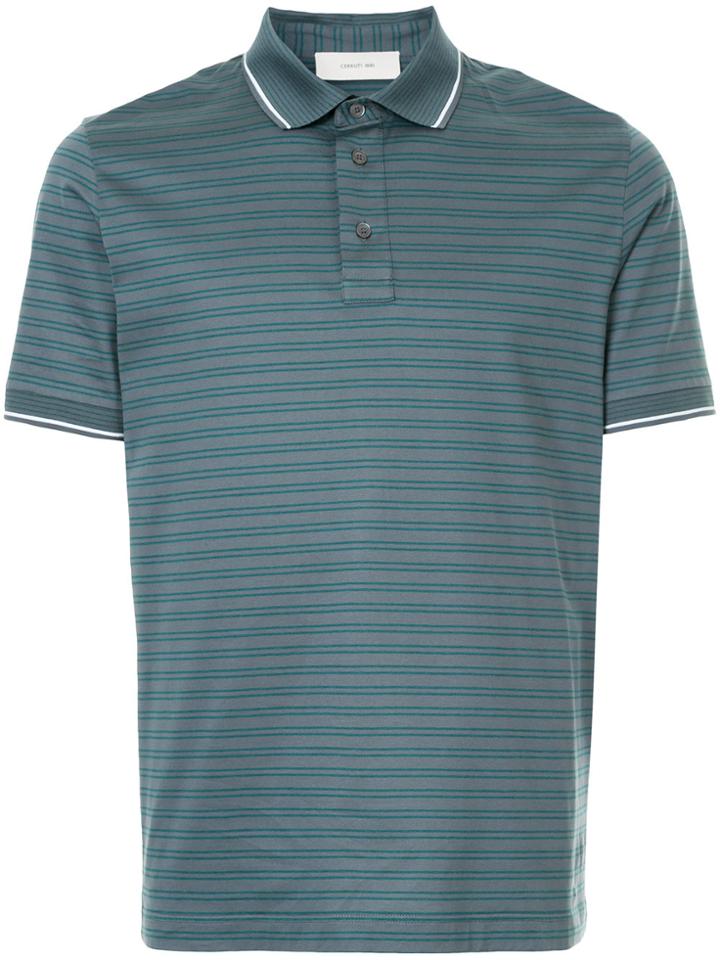 Cerruti 1881 Striped Polo Shirt - Grey