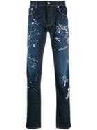 Les Hommes Urban High-rise Straight Leg Jeans - Blue