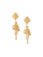 Chanel Vintage Mademoiselle Coco Clip-on Earrings