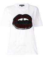 Markus Lupfer Sequin Lips T-shirt - White