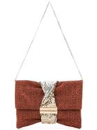 Jimmy Choo Chandra Clutch, Yellow/orange, Lurex/brass