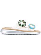 Marc Jacobs Buckle-embellished Flatform Sandals - White