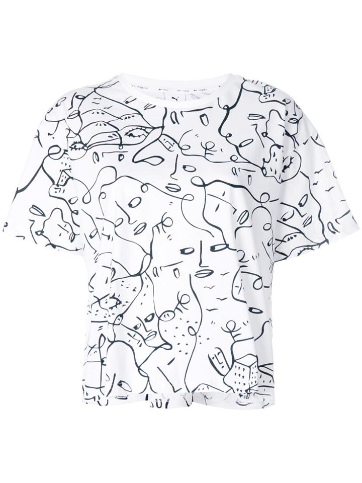 Puma Face Print T-shirt - White