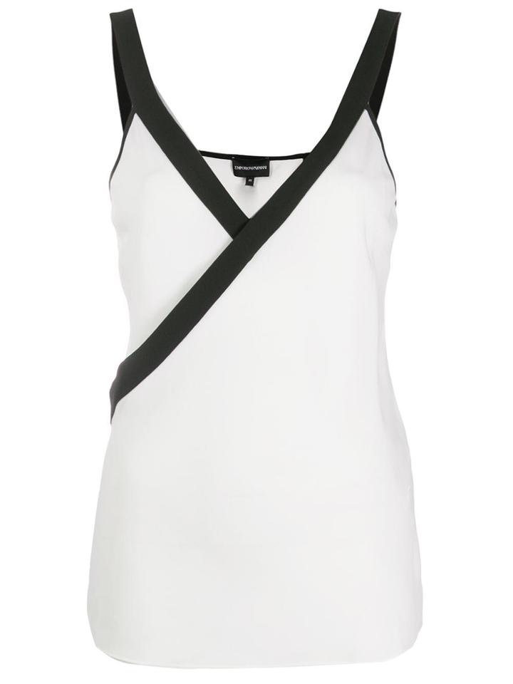 Emporio Armani Wrap Style Tank Top - White