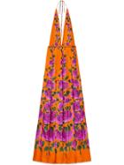Gucci Rose Garden Print Silk Dress - Yellow & Orange