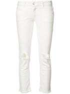 Closed - Ripped Cropped Jeans - Women - Cotton/spandex/elastane - 28, White, Cotton/spandex/elastane