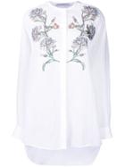Ermanno Scervino Embroidered Collarless Shirt - White