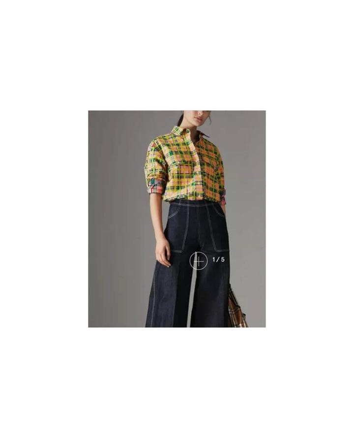 Burberry Painted Check Cotton Shirt - Unavailable
