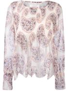 See By Chloé Paisley Print Scalloped Blouse, Women's, Size: 42, Cotton/polyester
