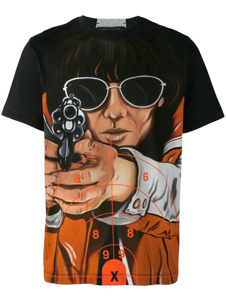 Christopher Kane Target Print T-shirt, Men's, Size: Large, Black, Cotton