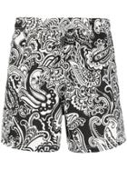 Etro Paisley Print Swim Shorts - Black