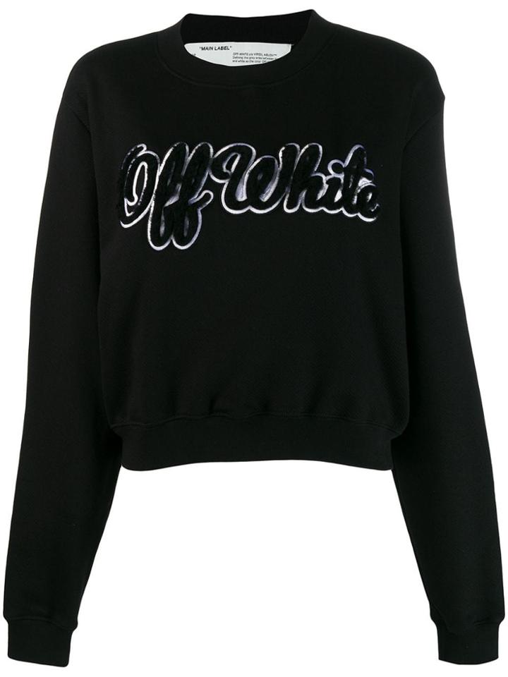 Off-white Textured Logo Jumper - Black