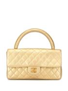 Chanel Pre-owned 1993 Quilted Logo Handbag - Gold