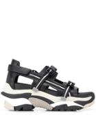 Ash Chunky Sole Buckled Sandals - Black