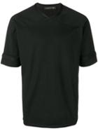 Mackintosh 0004 Black Cotton Blend 0004 Cross Collar T-shirt