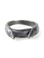 Gaspard Hex Batman Ring, Men's, Size: 56, Metallic, Sterling Silver