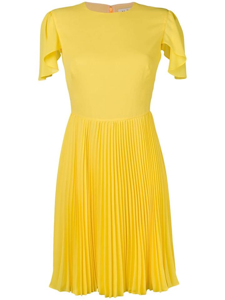 Mulberry Pleated Skirt Dress - Yellow