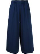 Antonio Marras Wide Leg Cropped Trousers, Women's, Size: 0, Blue, Cotton