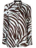3.1 Phillip Lim Zebra Print Shirt Dress - Blue