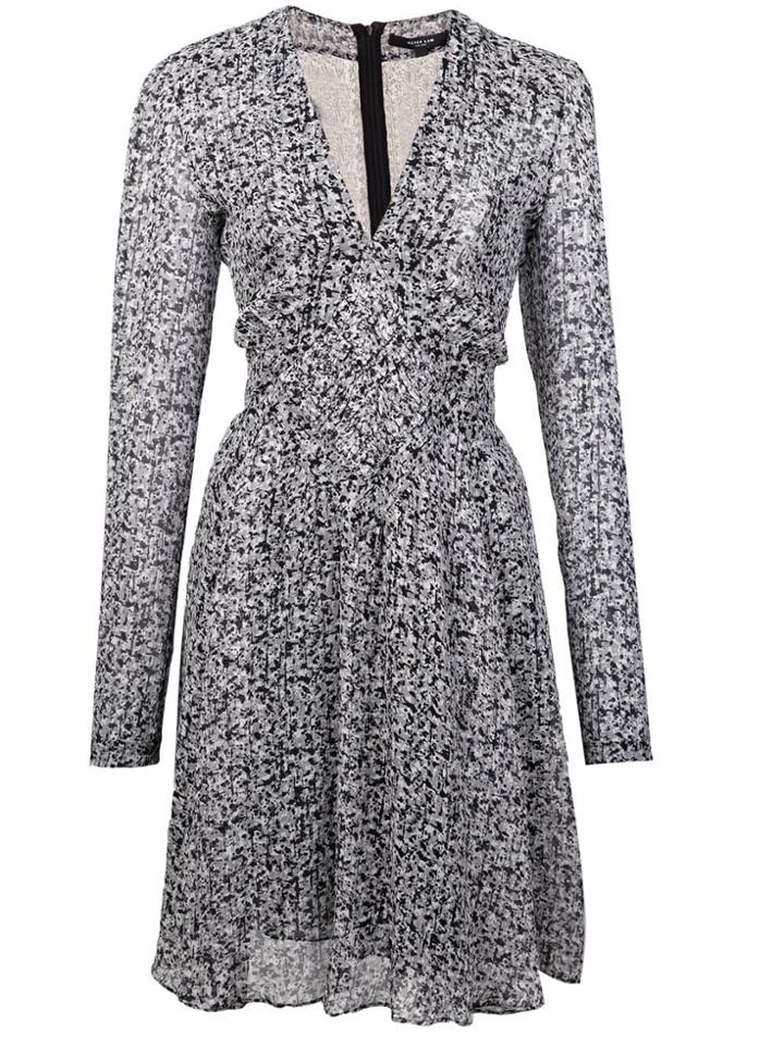 Derek Lam Long Sleeve Dress With Smocking Detail - Grey