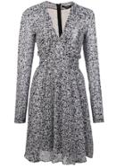 Derek Lam Long Sleeve Dress With Smocking Detail - Grey