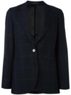 Paul Smith Tonal Check Blazer, Women's, Size: 42, Blue, Cupro/wool