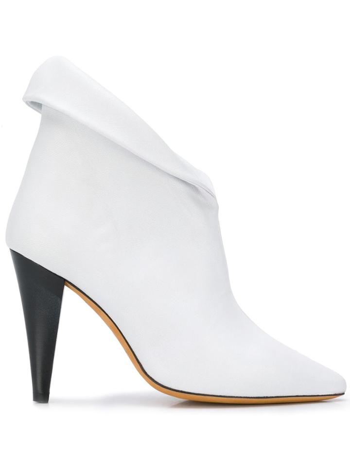 Iro Pointed Ankle Boots - White