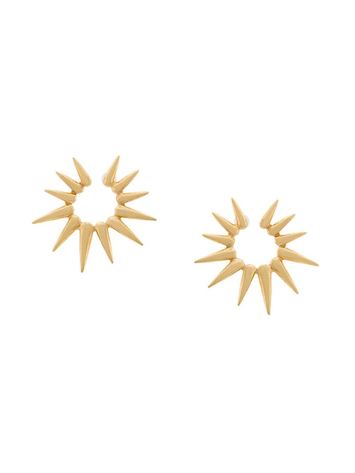Oscar De La Renta Sea Urchin Small Earrings - Metallic