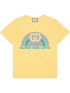 Gucci Oversize T-shirt With Rainbow Print - Yellow
