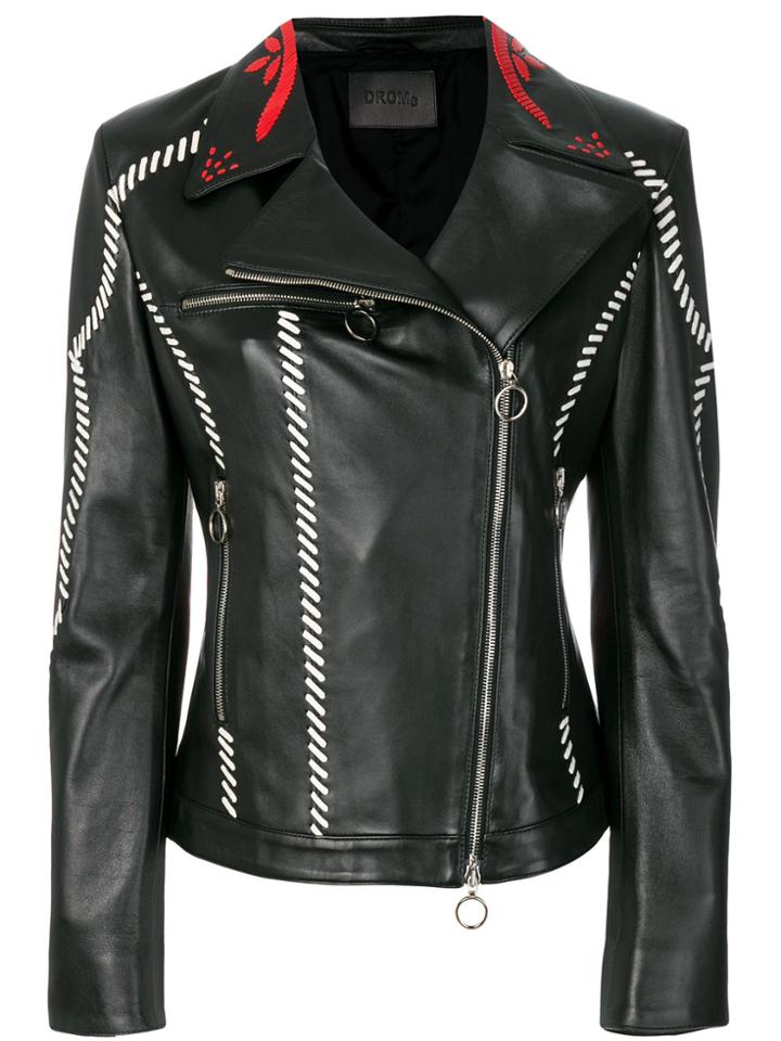 Drome Embroidered Fitted Jacket - Black