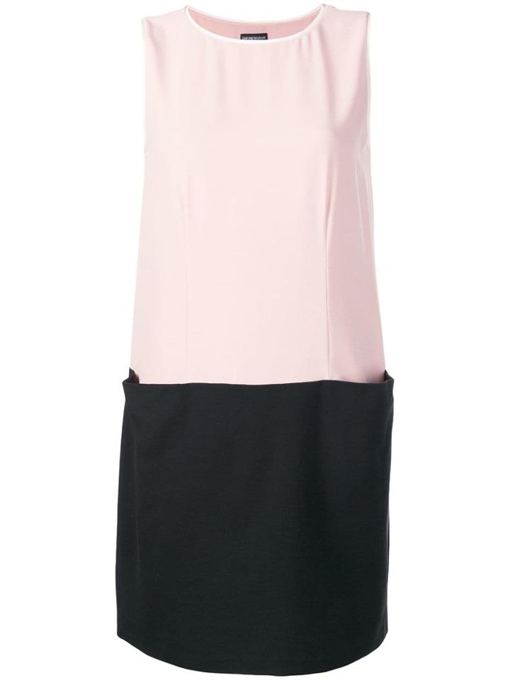 Emporio Armani Colour Block Shift Dress - Pink