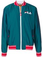 Fila Logo Embroidered Bomber Jacket - Blue