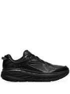 Hoka One One Black Bondi Low-top Leather Sneakers