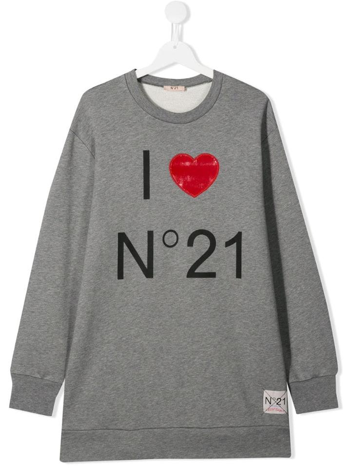 Nº21 Kids Graphic Sweatshirt - Grey