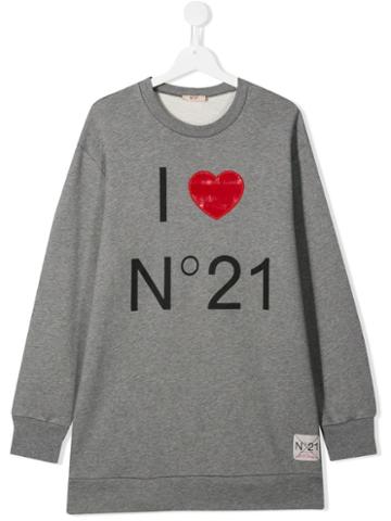 Nº21 Kids Graphic Sweatshirt - Grey