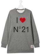 Nº21 Kids Graphic Sweatshirt - Grey