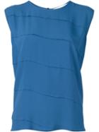 8pm Panelled Sleeveless Blouse, Women's, Size: Xs, Blue, Silk/acetate