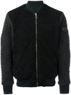 Diesel Zipped Bomber Jacket, Men's, Size: Medium, Black, Polyester
