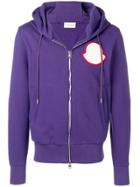 Moncler Logo Patch Hoodie - Purple