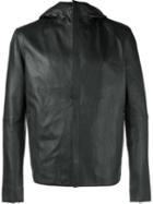 Lot78 Hooded Leather Jacket