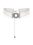 Karl Lagerfeld K Fringe Choker Necklace - Silver
