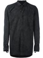 11 By Boris Bidjan Saberi Hidden Fly Shirt, Men's, Size: Medium, Black, Cotton