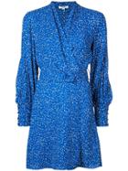 Equipment Dotted Belted Dress - Blue