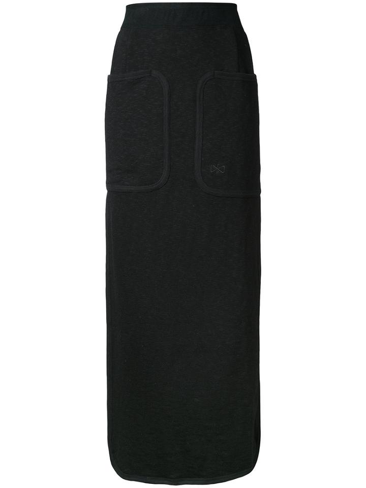 Theatre Products Side Slit Sweat Skirt, Women's, Black, Cotton