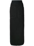Theatre Products Side Slit Sweat Skirt, Women's, Black, Cotton